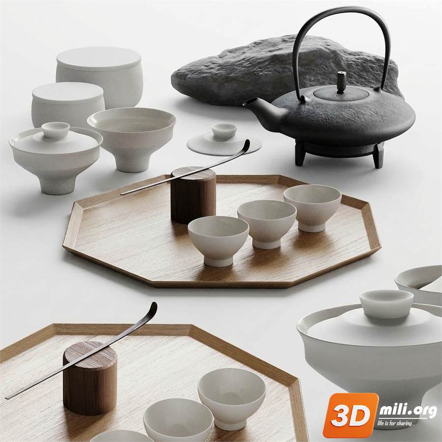 Tea Set 3D Model